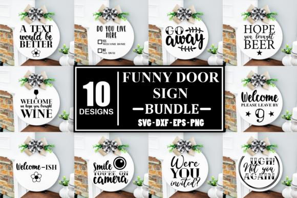 Funny Wood Door Sign Bundle Farmhouse Review